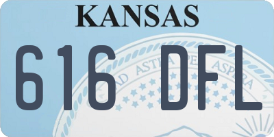 KS license plate 616DFL