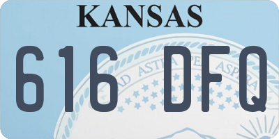 KS license plate 616DFQ