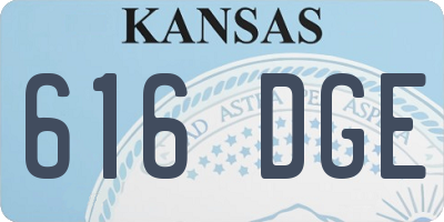 KS license plate 616DGE