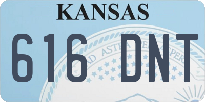 KS license plate 616DNT