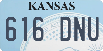 KS license plate 616DNU