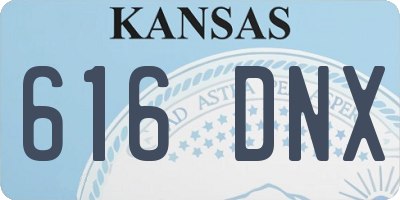 KS license plate 616DNX