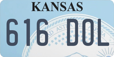 KS license plate 616DOL