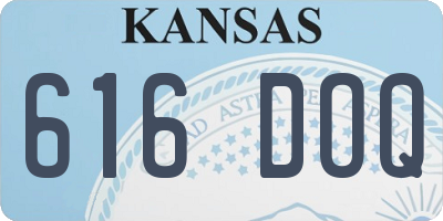 KS license plate 616DOQ