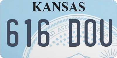 KS license plate 616DOU