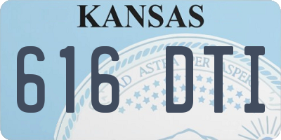 KS license plate 616DTI