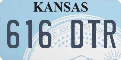 KS license plate 616DTR
