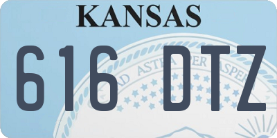 KS license plate 616DTZ