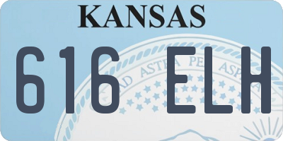 KS license plate 616ELH