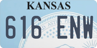 KS license plate 616ENW