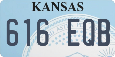 KS license plate 616EQB
