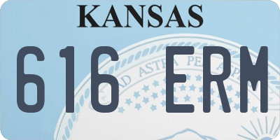 KS license plate 616ERM