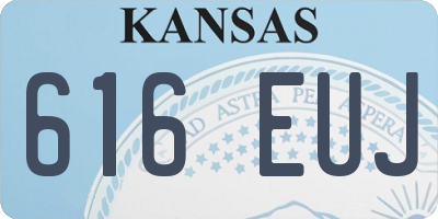 KS license plate 616EUJ
