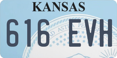KS license plate 616EVH
