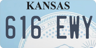 KS license plate 616EWY