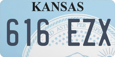 KS license plate 616EZX