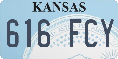 KS license plate 616FCY