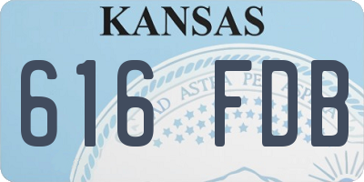 KS license plate 616FDB