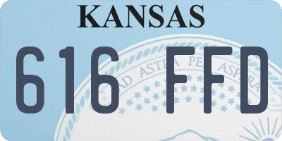 KS license plate 616FFD