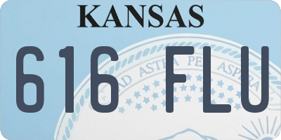 KS license plate 616FLU