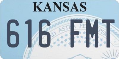 KS license plate 616FMT