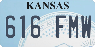 KS license plate 616FMW