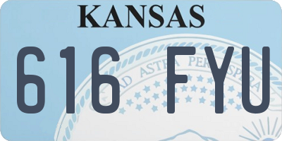 KS license plate 616FYU