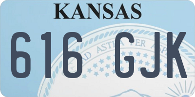 KS license plate 616GJK