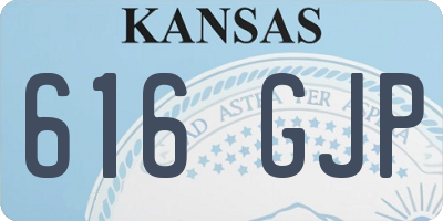 KS license plate 616GJP