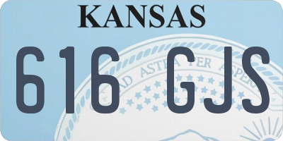 KS license plate 616GJS