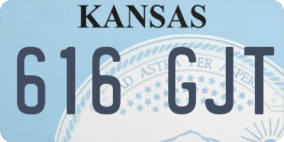KS license plate 616GJT