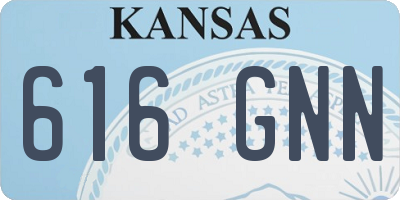 KS license plate 616GNN