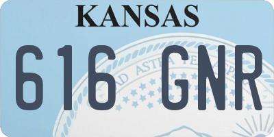 KS license plate 616GNR
