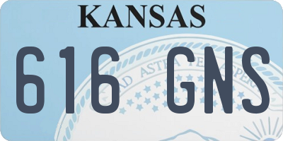 KS license plate 616GNS
