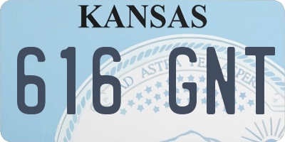KS license plate 616GNT