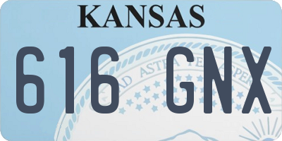 KS license plate 616GNX