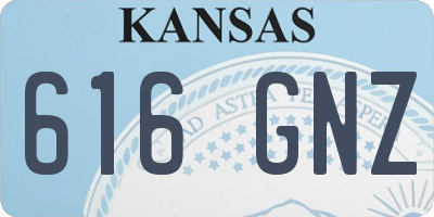 KS license plate 616GNZ