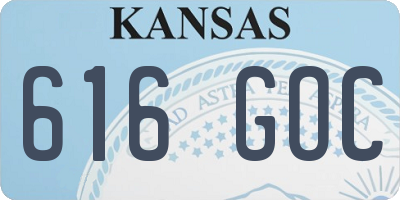 KS license plate 616GOC
