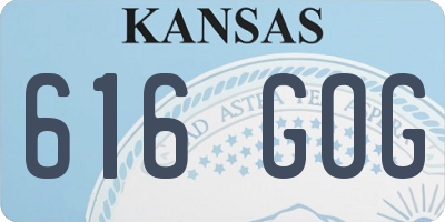 KS license plate 616GOG