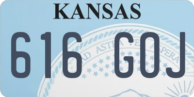 KS license plate 616GOJ