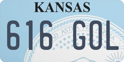 KS license plate 616GOL