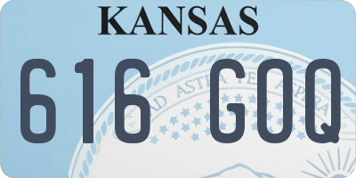 KS license plate 616GOQ