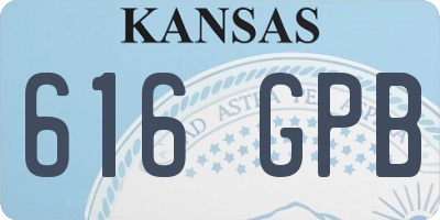 KS license plate 616GPB
