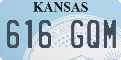 KS license plate 616GQM