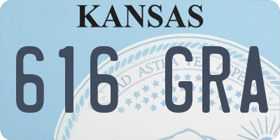 KS license plate 616GRA