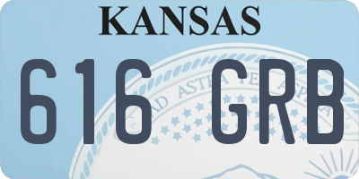 KS license plate 616GRB