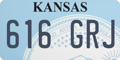 KS license plate 616GRJ