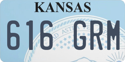 KS license plate 616GRM