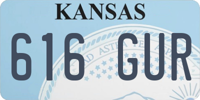 KS license plate 616GUR