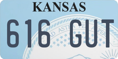 KS license plate 616GUT